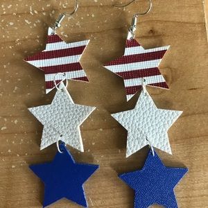 Faux leather earrings